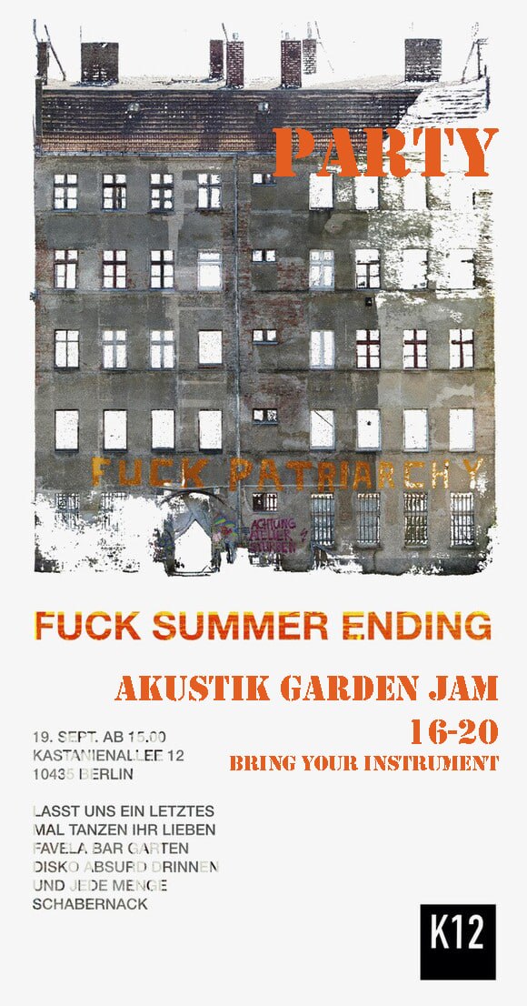 Poster for Fuck Summer Ending Akustik Garden Jam